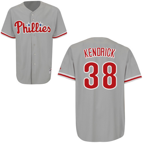 Kyle Kendrick #38 mlb Jersey-Philadelphia Phillies Women's Authentic Road Gray Cool Base Baseball Jersey